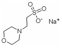 Sal ácida del sodio de CAS 71119-23-8 MES-NA 2 (N-Morpholino) Ethanesulfonic